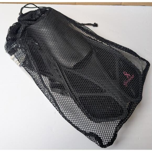 Seavenger Snorkel Fins ADULT SIZE M/L/XL 9-13 Mesh Carrying Bag black pink beach - Picture 5 of 5